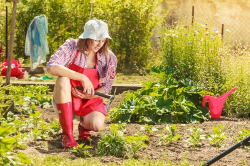 Careful garden maintenance in a Brockley outdoor space
